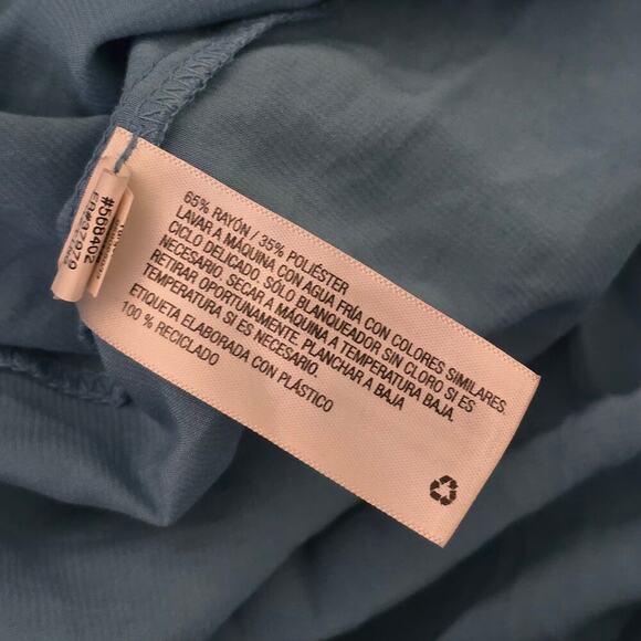 Women’s Sleeveless Maxi Dress Blue Sz S Tiered Boho Coastal Cruise Resortwear - Picture 8 of 8